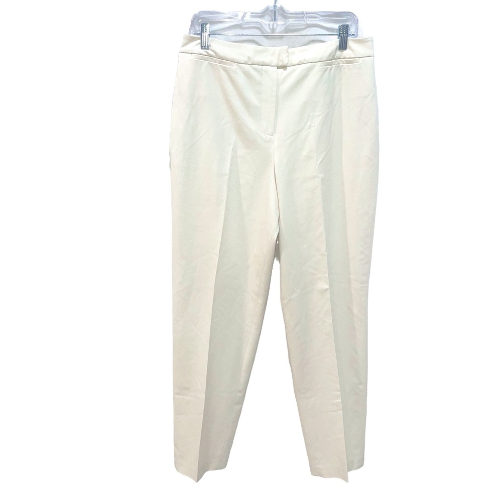 Talbots Women's Off White/Ivory  Stretch Straight Leg Work Pants Sz 12